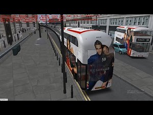 omsi 2 tour (1746) London bus 59 Aldwych -Telford Avenue - Streatham Hill @ New routemaster