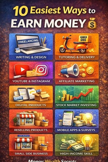 Money Wealth Secrets: “10 Easiest Ways to Earn Money”