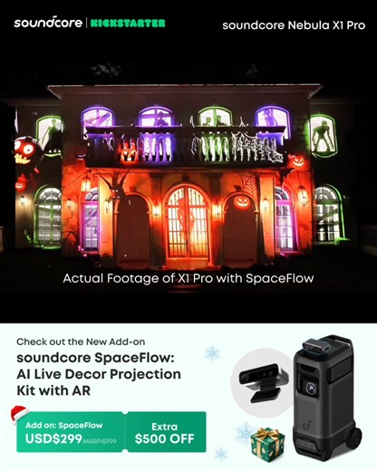 🎅 Santa’s Workshop on Your Wall! ✨ Meet the new AI Live Decor Projection Kit with AR Effect — be the star of your neighbourhood this Christmas! 🌟 Imagine Santa’s workshop coming alive right on your living room wall. With AI Projection Mapping, Christmas isn’t just decoration — it’s an immersive experience. 🎁 No ladders, no tangled wires, no bulky boxes. ⏱️ 1-Min Setup with X1 Pro 🤖 Auto Wall Scan & Decoration 🎨 Free Templates Continuous Updates 🔊 Glasses-Free AR Visual-Audio Storytelling �