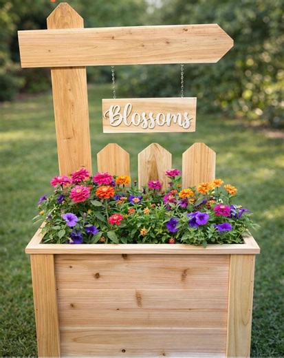 Personalized Cedar Planter Box | Custom Hanging Sign Porch Decor - Etsy