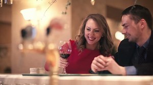 Man Woman Bar Counter Smiling Woman Stock Footage Video (100% Royalty-free) 5440328 | Shutterstock