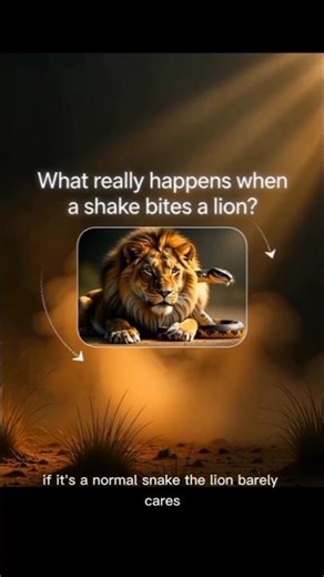 what hapens if a snake bites a lion