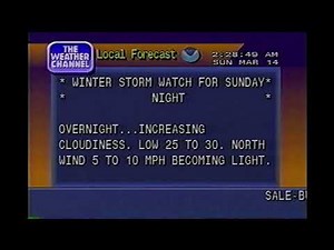 March 14, 1999 - The Weather Channel - Local Forecast - 2AM