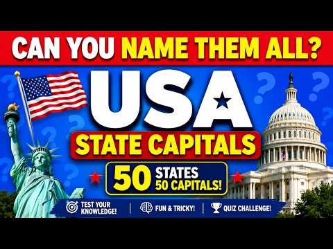 US State Capitals Quiz 🗽🇺🇸 Can You Get 50/50?