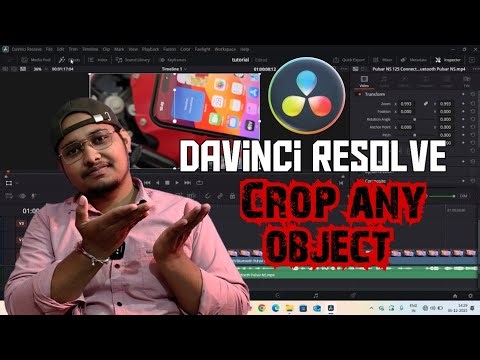 crop any object in davinci resolve me crop kaise kare
