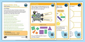 Year 1 Diving into Mastery: Step 4 Sort 2D Shapes Activity Cards