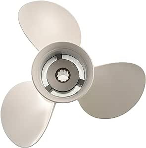 Flish Propeller 9 7/8 x 11 1/4 OEM Aluminum Outboard Propeller fit Yamaha Engines 20-30HP, Ref No. 664-45947-01-EL, 10 Tooth Spline, RH