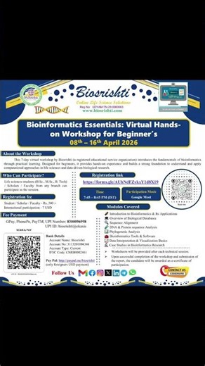 🎓✨ Bioinformatics Essentials: Virtual Hands-on Workshop for Beginner’s #bioinformatics #bioinfo