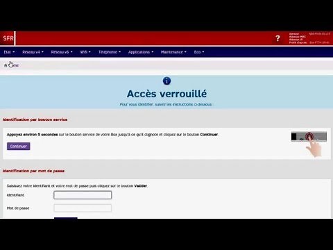 Modifier le mot de passe pour accéder à l'interface de la neufbox NB6