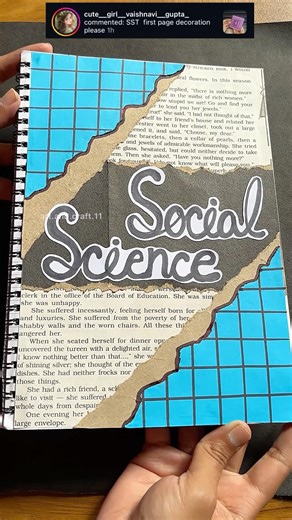 Social science assignment cover page design #frontpage #socialscience #sst #shorts