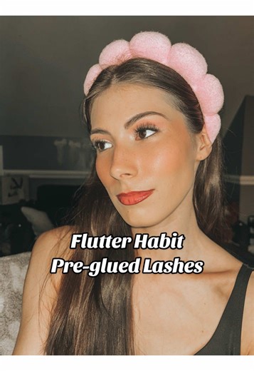 @flutterhabit I am so impressed! They have stayed on for 4 days so far! #flutterhabit #pregluedlashes #lashes #lashesathome #lashestutorial