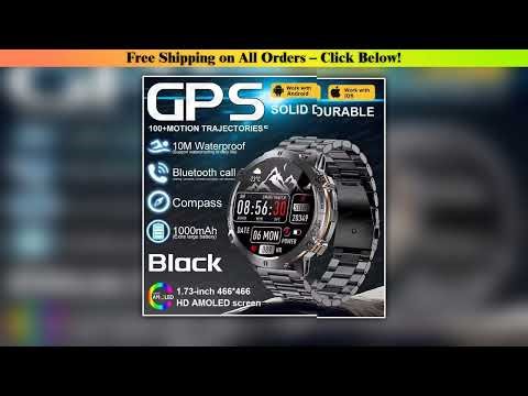 2025 New Military T-Rex 3 Bluetooth Call Smart Watch GPS Compass Barometric Altimeter 10ATM