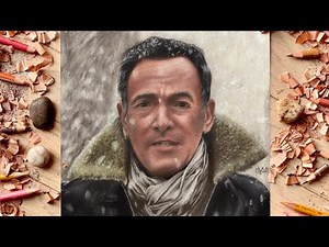 DRAWING Bruce Springsteen | POLYCHROMOS pencils