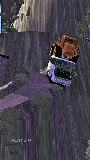 Gravity vs. Bulldozer! Bus Fights for Survival on the Edge!” ⚠️🚌 #Euro Truck Simulator 2