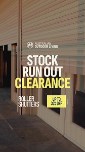 Up to 30% Off STOCK RUN OUT CLEARANCE⏰   ⬇️ Book Your Free Design Consult! ⬇️ Premium Roller Shutters By Australian Outdoor Living ✅ Interest Free Payment Plan* ✅ Insulate & Protect Your Home ✅ Made With Premium Quality Materials ✅ 100% Australian Owned ✅ Blocks Out 95% Of Light  1300 13 13 49 | Australian Outdoor Living | Facebook
