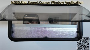 RV Camper Accessories Double Pane Acrylic Glass Caravan Window 1450*550 mm Screen Van Camper RV Window