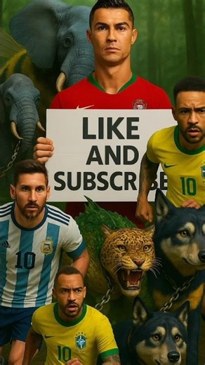 Football Legends vs Mythical Beasts – The Ultimate Forest Chase! #youtube #shorts