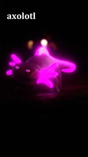 I animated a glowing axolotl #art #animation