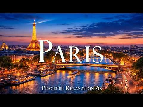 Paris 4K - Beautiful City of Lights with Breathtaking Night Scenery - Ultra HD