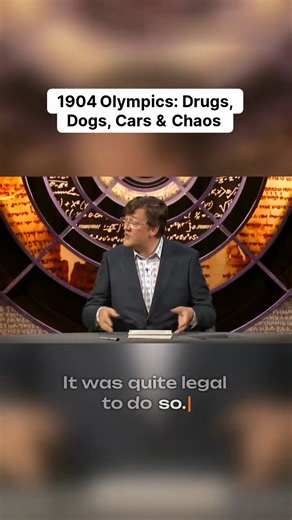 1904 Olympics, Drugs, Dogs, Cars & Chaos The Weirdest Olympic Race Ever Think modern sports scandals are bad? Wait until you meet the 1904 Olympic marathon. Runners were literally given strychnine (rat poison) as a performance enhancer. One athlete got chased off course by a dog. Another took a car ride for most of the race and still crossed the line first. Someone else stopped mid-marathon to eat apples, got sick, took a nap… and still came fourth. This QI (BBC) clip proves early Olympics were 