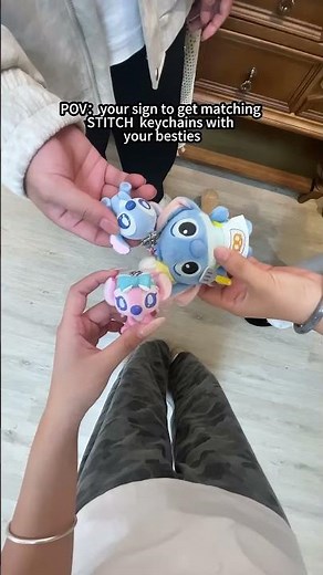 Stitch keychain for every friend! #Cute keychain #stitch #miniso #stitchlover #Blindbox