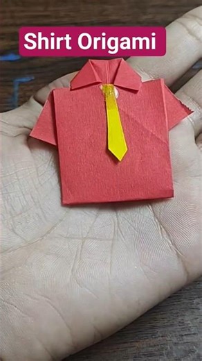 **Turn Paper into a Tiny Shirt 👔 | Easy Origami Craft |#shorts #viral #mygalleria