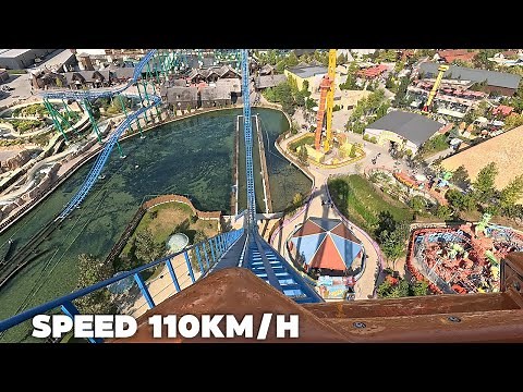 SPEED Biggest and Fastest Water Coaster in the World Amusement Park Energylandia Poland POV 4k video