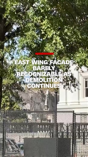 Demolition of the White House East Wing began Monday as President Donald Trump adds a $200 million, 90,000-square-foot ballroom. CNN observed an excavator tearing down portions of the East Wing. Read more: https://cnn.it/47fYrpm | CNN