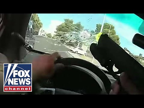 High-speed police shootout caught on dashcam in Las Vegas