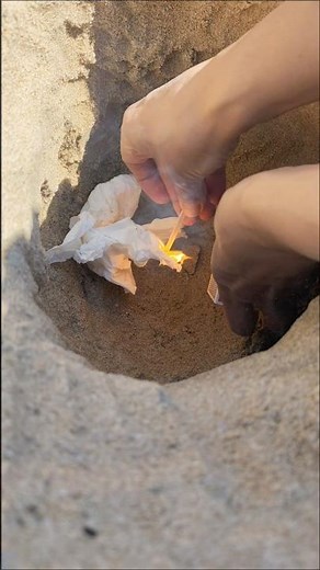 Secret Stealth Fire: The Dakota Fire Hole 🔥#camping #survival #bushcraft #outdoors