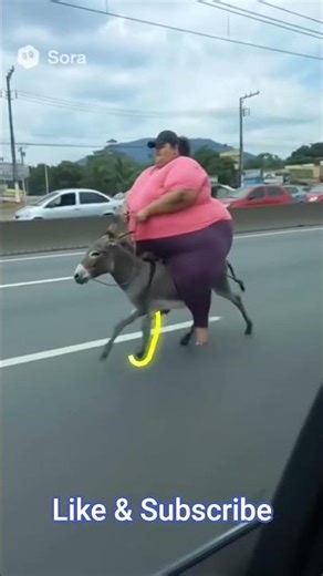 Funny Donkey Ride Gone Wrong 😂 | Fat Lady Comedy Ride | Try Not To Laugh #Shorts