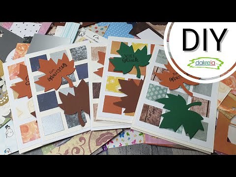 5 tolle Karten aus Papierresten - schnell und einfach gemacht (Anleitung / DIY Tutorial)