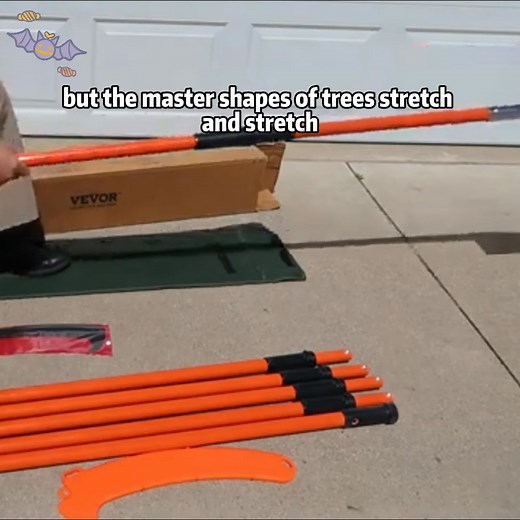 VEVOR Manual Pole Saw, 2.24 m-8.24 m Extendable Tree Pruner, Sharp Steel Blade and Scissors High Branches Trimming, Branch Trimmer with Lightweight 8 Fiberglass Handles, for Pruning Palms and Shrubs | VEVOR Home Improvement Australia