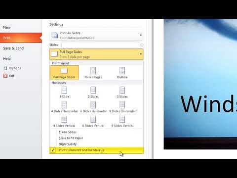 Microsoft PowerPoint: How to Print Comments