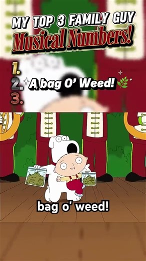 Top 3 Family Guy Musical Numbers!! || #familyguy #musical #funny #song #familyguybestmoments #clips