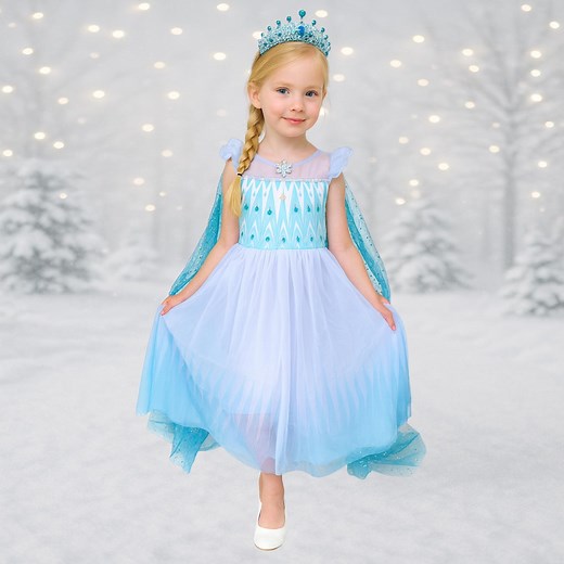 Elsa Dress for Girls Frozen Princess Costume Snow Queen Dress With Cape Toddler Dress up Elsa Dress for Girls Toddler Princess Costume - Etsy