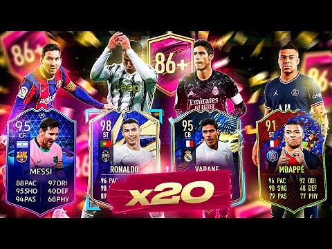 What do you get from 20 guaranteed 86+ Futties player pick packs?