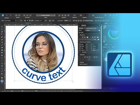 Affinity Designer How to Curve Text (V2.1 2023)