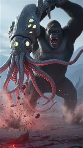 King Kong vs Xenomorph Queen! 🦍👽 (Alpha vs Alien Invaders) #shorts #kingkong #alien #predator #scifi