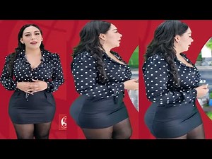 😍🍑🔥 Hermosa Arely Hernandez Montenegro 2020 💋 en sexy mini falda y escote licra | Chica del clima