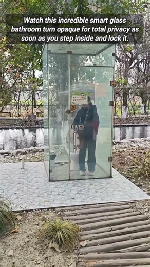Watch This Transparent Glass Toilet Become Frosted Instantly .