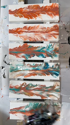 Multi piece painting - Dutch Pouring Technique with premixed custom metallic paints - this made for a great gift 🎁 #acrylicpouring #travelerartist #pouring #fluidartprocess #flow #CostaRicaVibes | Sunshine&PuraVida
