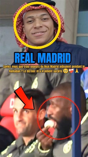 Trois joueurs du Real Madrid jeûnent pendant le Ramadan, le dernier m’a vraiment surpris.🥺😨🤯