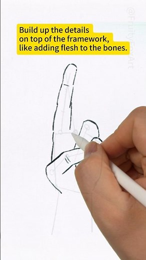 Draw hands the right way and easy way #art #tutorial