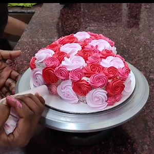 108K views · 1.2K reactions | Beautiful Heart Shape Birthday Cake | Red & Pink Rose Design Anniversary & Birthday Cake Decoration | Sunil Cake Master | Facebook