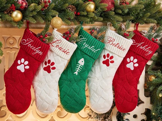 Personalized Pet Paw Stockings,2025 Custom Christmas Stockings,family Christmas Stocking,dog Paw Stockings,cat Stocking,christmas Gift - Etsy UK