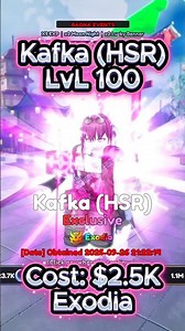 NEW Kafka (HSR) In Anime Guardians #roblox #showcase #animeguardians