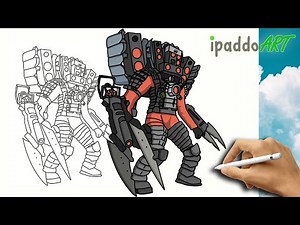 How to draw Upgraded Titan Speaker Man | skibidi toilet multiverse 017