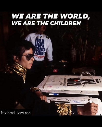 Michael Jackson 🎶👑 We Are The World - USA for Africa In 1985, Michael Jackson, alongside Lionel Richie, co-wrote 'We Are the World'—a landmark charity single performed by USA for Africa to fight famine in Ethiopia. This powerful anthem brought together the world's biggest music stars for a cause greater than themselves, raising over $60 million to save lives and inspire hope. Michael’s dedication to humanity shone brightly through this unforgettable song, reminding us all that together, we can