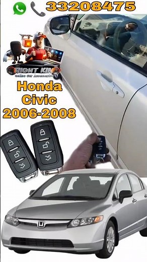Honda Civic 2006-2008 installed keyless entry remote system Door Lock Bright King #car #short